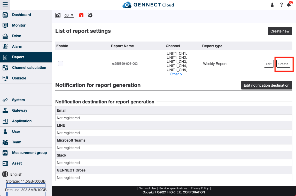 手动创建报告 | GENNECT Cloud